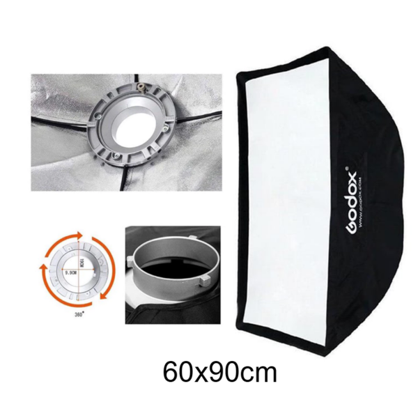 Softbox Chữ Nhật  - Tản Sáng Hình Chữ Nhật Cho Đèn Led Công Suất Cao